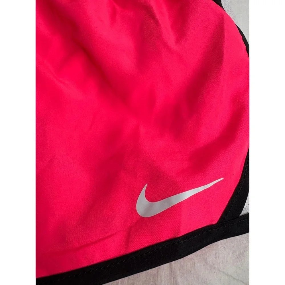 Nike Girls Racer Pink Black Dri Fit Athletic Shorts Size 6
